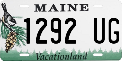 ME license plate 1292UG