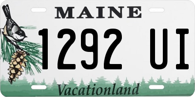 ME license plate 1292UI