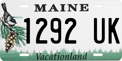 ME license plate 1292UK