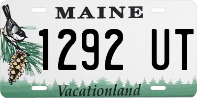 ME license plate 1292UT