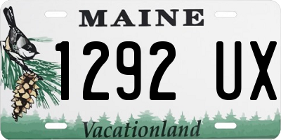 ME license plate 1292UX