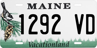 ME license plate 1292VD