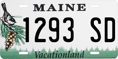 ME license plate 1293SD