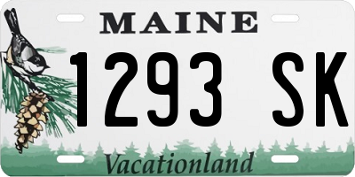 ME license plate 1293SK