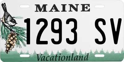 ME license plate 1293SV