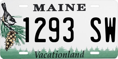 ME license plate 1293SW