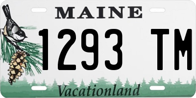 ME license plate 1293TM