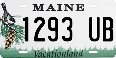 ME license plate 1293UB