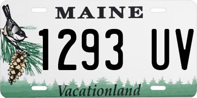 ME license plate 1293UV