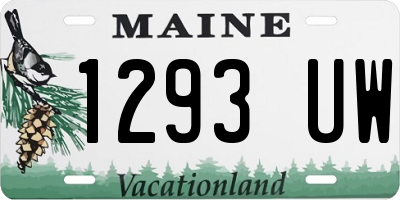 ME license plate 1293UW