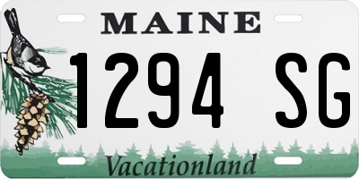 ME license plate 1294SG