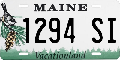 ME license plate 1294SI