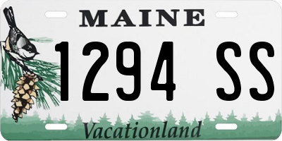 ME license plate 1294SS