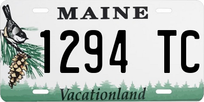 ME license plate 1294TC