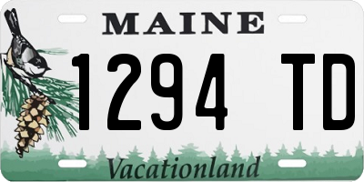 ME license plate 1294TD