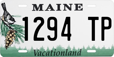 ME license plate 1294TP
