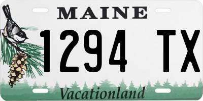 ME license plate 1294TX