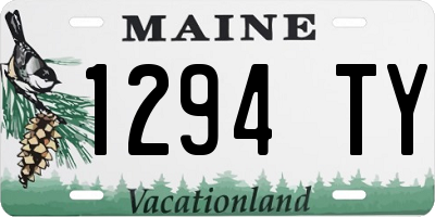 ME license plate 1294TY