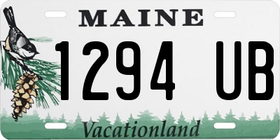 ME license plate 1294UB