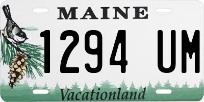 ME license plate 1294UM