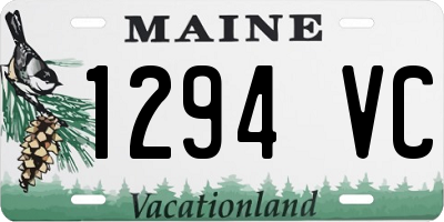 ME license plate 1294VC