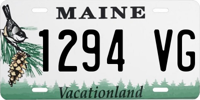 ME license plate 1294VG