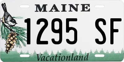 ME license plate 1295SF