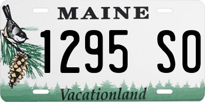 ME license plate 1295SO