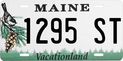 ME license plate 1295ST