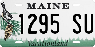 ME license plate 1295SU