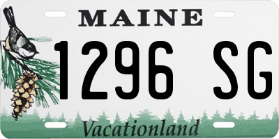 ME license plate 1296SG