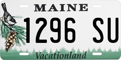 ME license plate 1296SU