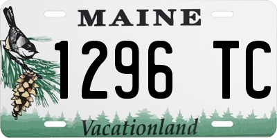 ME license plate 1296TC