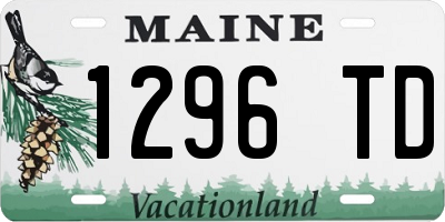 ME license plate 1296TD