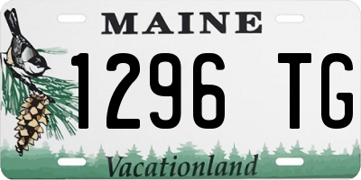 ME license plate 1296TG