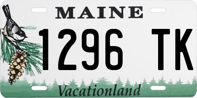 ME license plate 1296TK