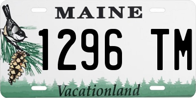 ME license plate 1296TM