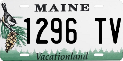 ME license plate 1296TV