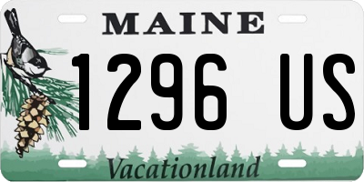 ME license plate 1296US