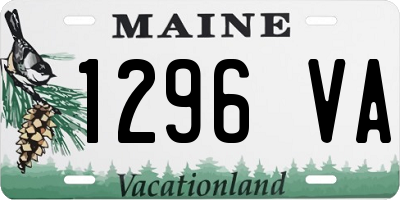 ME license plate 1296VA