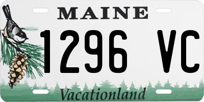 ME license plate 1296VC