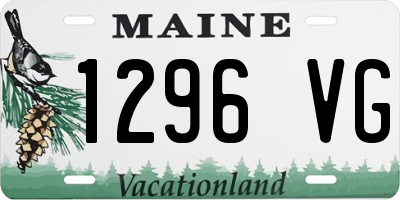 ME license plate 1296VG