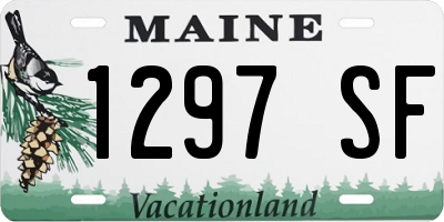 ME license plate 1297SF