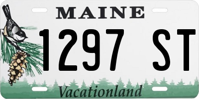 ME license plate 1297ST