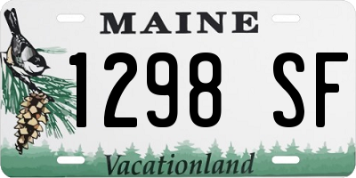 ME license plate 1298SF