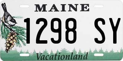 ME license plate 1298SY