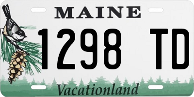ME license plate 1298TD