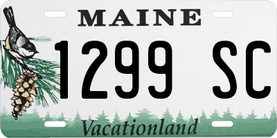 ME license plate 1299SC