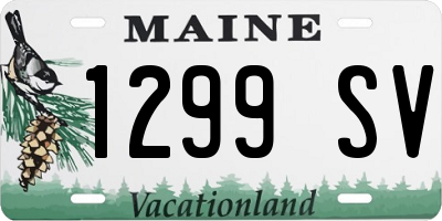ME license plate 1299SV