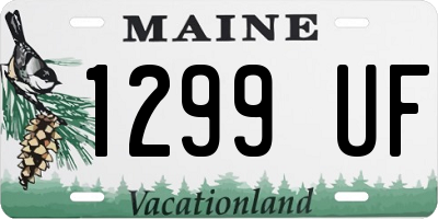 ME license plate 1299UF